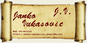 Janko Vukasović vizit kartica